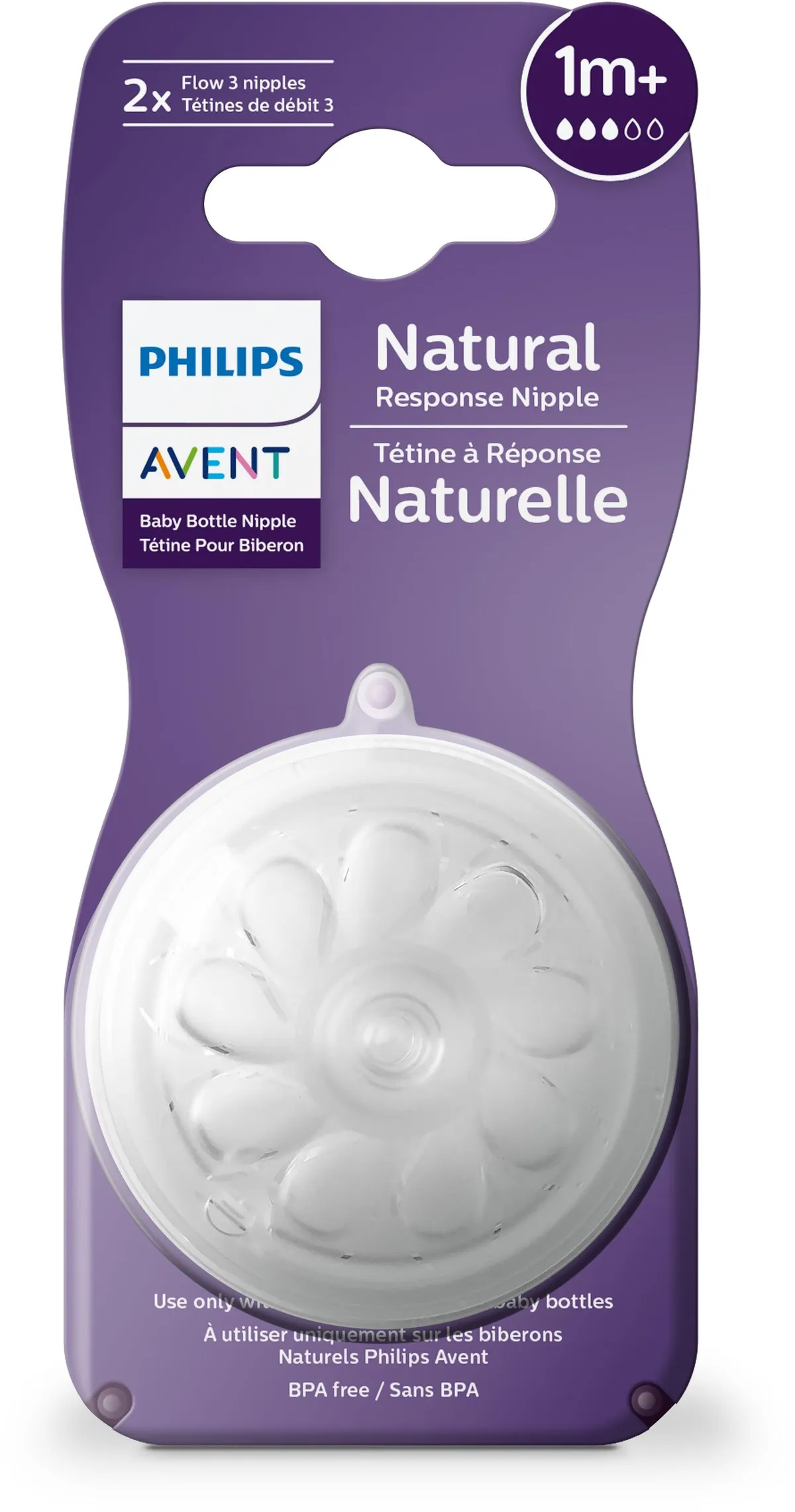 AVENT Tétine Natural 1M+ 2 pièces