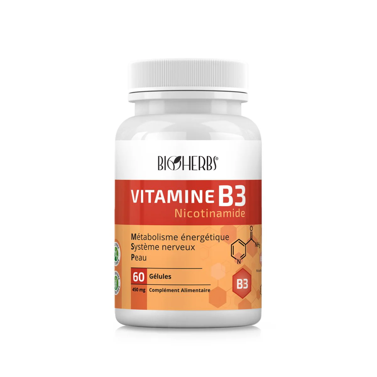 BIOHERBS VIT B3 NICOTINAMIDE BT60