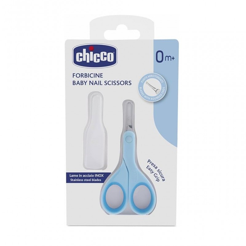 CHICCO – CISEAUX LIGHT BLEU AVEC ETUI PROTECTEUR