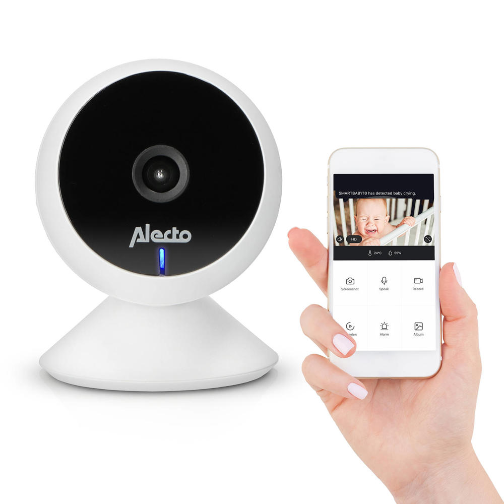 Alecto Babyphone Wi-Fi SMARTBABY5 avec caméra - Blanc