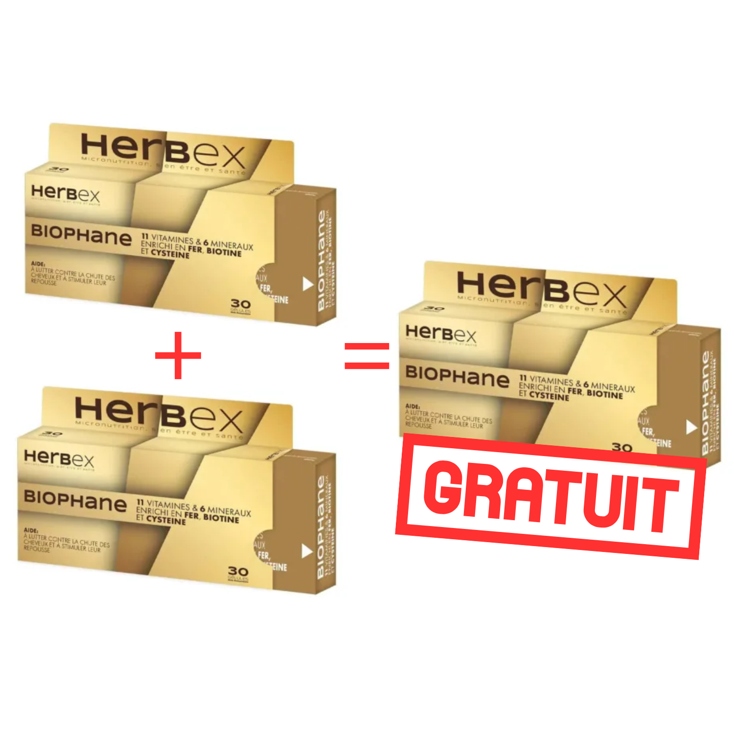 HERBEX BIOPHANE DUO + 1 GRATUIT