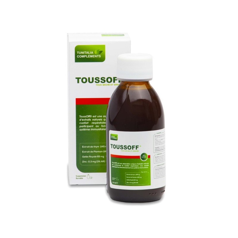 TUNITALIA – TOUSSOFF SIROP RHUME ADULTES 150ML