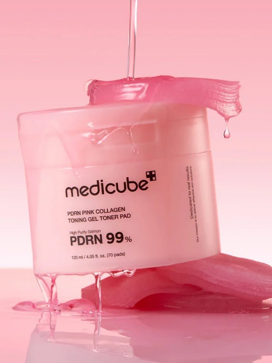 Medicube PDRN Pink Collagen Toning Gel Toner Pads
