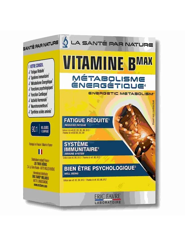 Eric Favre – Vitamines B Max Métabolisme Énergétique B/30 Capsules