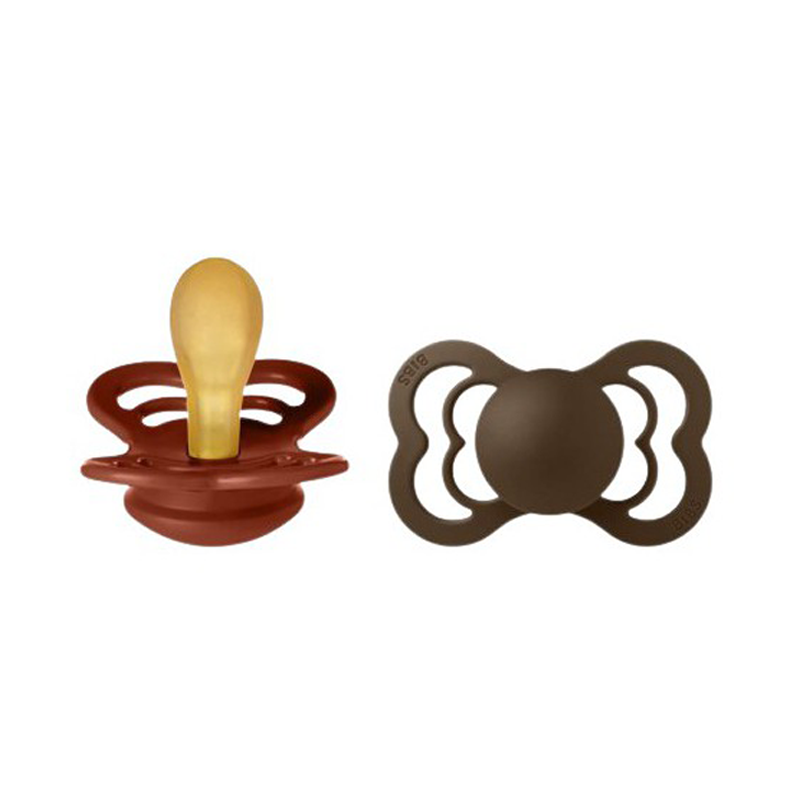 BIBS - LOT DE 2 SUCETTES SUPREME COLLECTION RUST MOCHA TAILLE 2