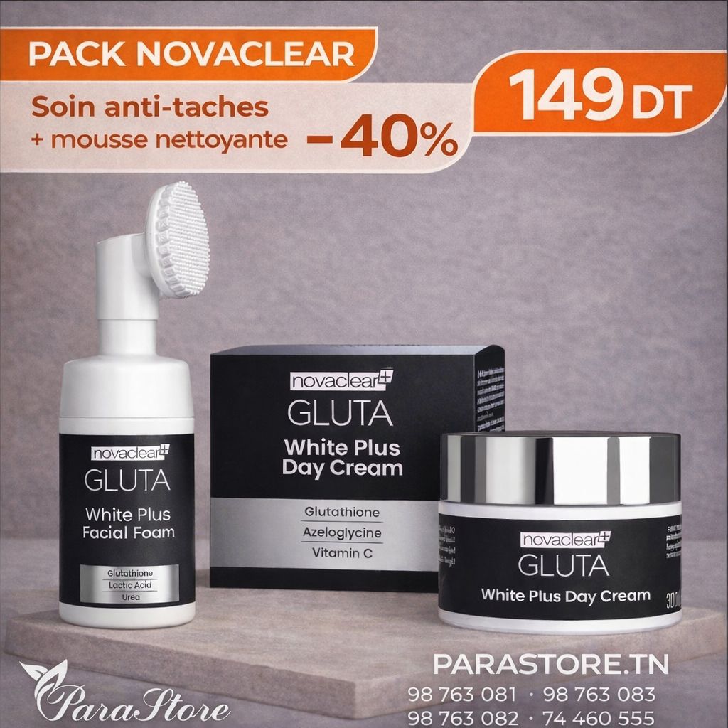 NOVACLEAR GLUTA WHITE DEPI GLUTA DAY + MOUSSE GLUTA -40%
