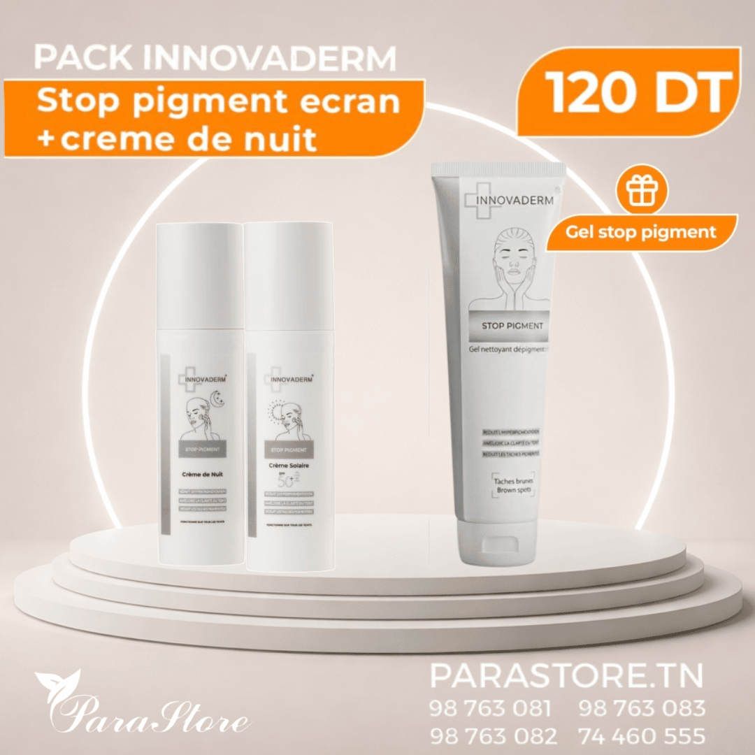 INNOVADERM PACK STOP PIGMENT CREME DE JOUR ET CREME DE NUIT+GEL NETTOYANT GRATUIT