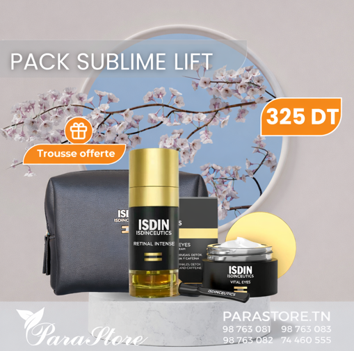 ISDIN PACK SUBLIME LIFT ISDINCEUTICS RETINAL INTENSE+ ISDINCEUTICS VITAL EYES + TROUSSE OFFERTE