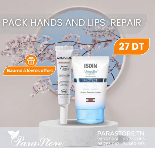 ISDIN PACK HANDS AND LIPS REPAIR UREADIN CREME MAIN PRETECTRICE + GAMARDE BAUME A LEVRES OFFERT