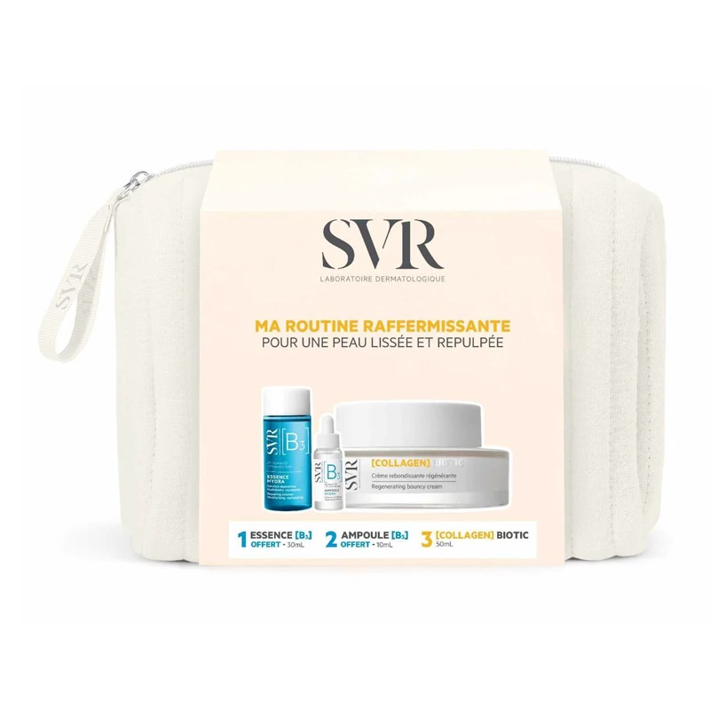 SVR MA ROUTINE RAFFERMISSANTE COLLAGEN BIOTIC 50ML +AMPOULE B3 10ML (OFFERT) + ESSENCE HYDRA B3 30ML(OFFERT)+ TROUSSE OFFERTE