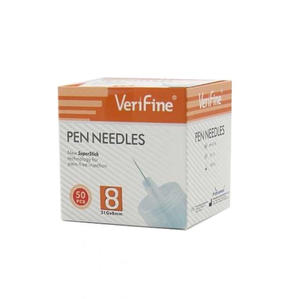 Verifine Aiguilles Insuline 8 Mm Boîte De 50