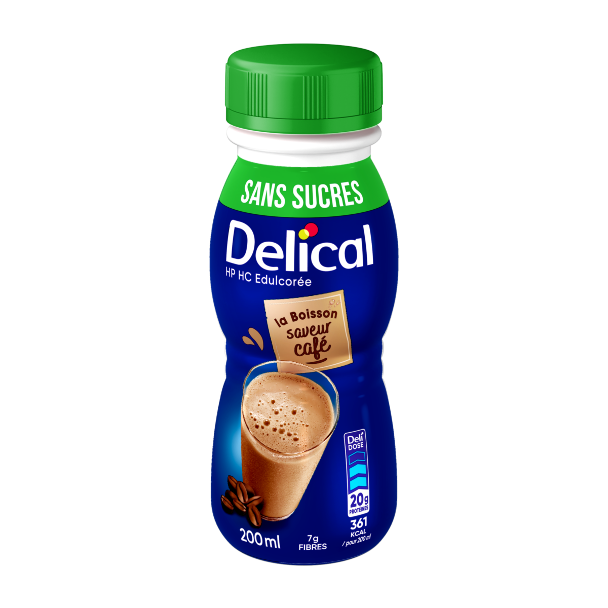 DELICAL BOISSON LACTEE SANS SUCRE SAVEUR CAFE