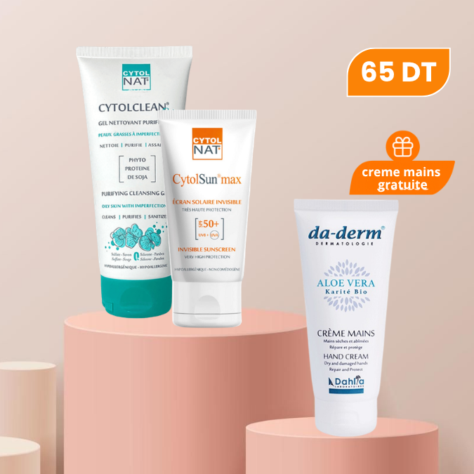 PACK EID CYTOLCLEAN+ CYTOLSUN MAX +DA DERM CREME MAINS OFFERTE
