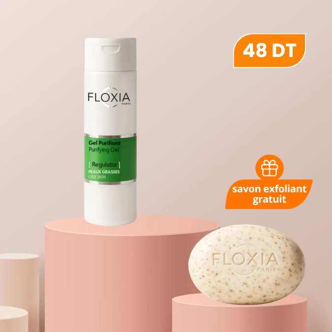 FLOXIA PACK GEL PURIFIANT PEAUX GRASSES + SAVON GRATUIT