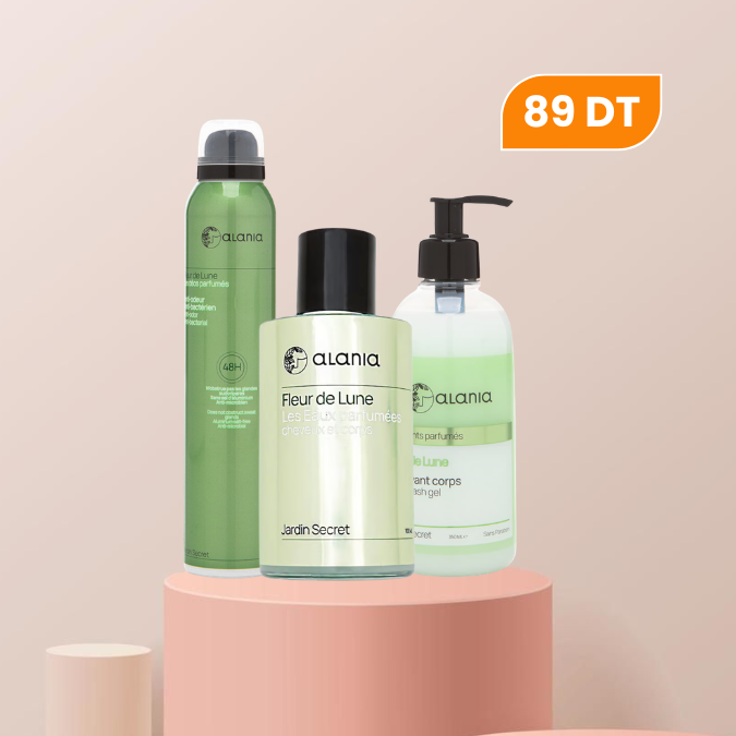 PACK EID ALANIA FLEUR DE LUNE EAU PARFUMEE + GEL LAVANT + DEODORANT PARFUMEE