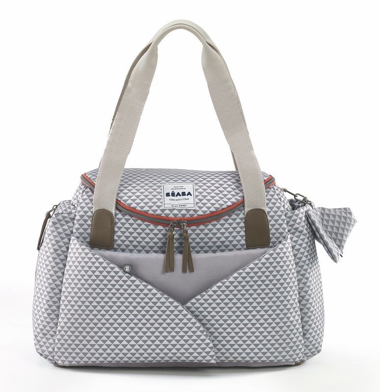 BEABA Sac Sydney Ii Play Print Grey Coral