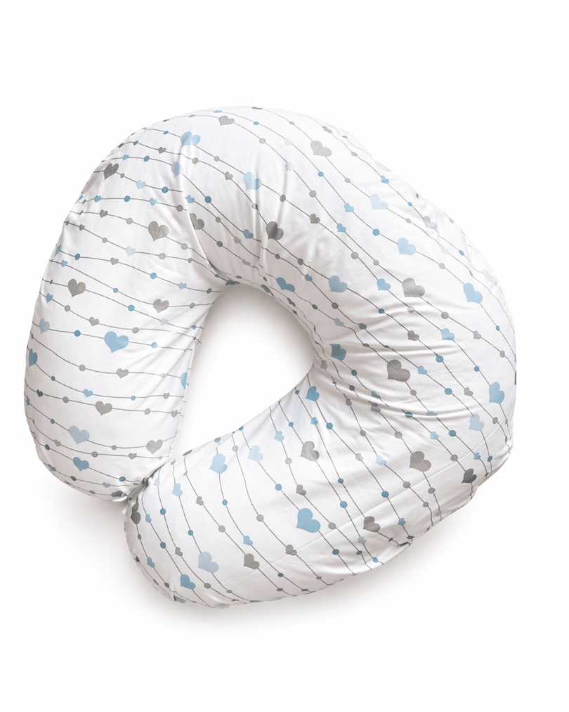 COUSSIN D'ALLAITEMENT COEUR BLEU