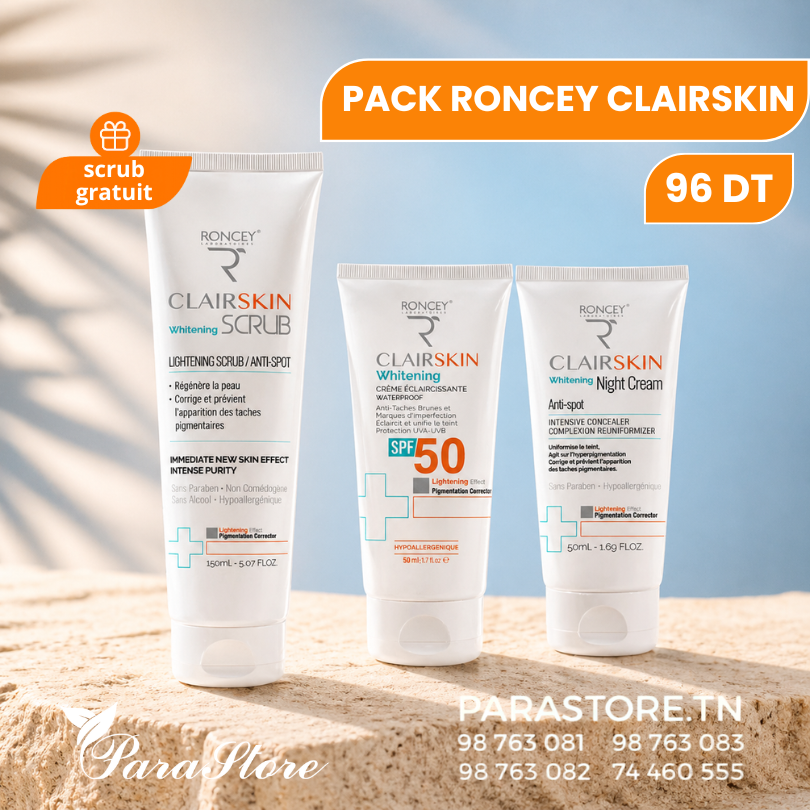 PACK RONCEY CLAIRSKIN CREME + SCRUB GRATUIT