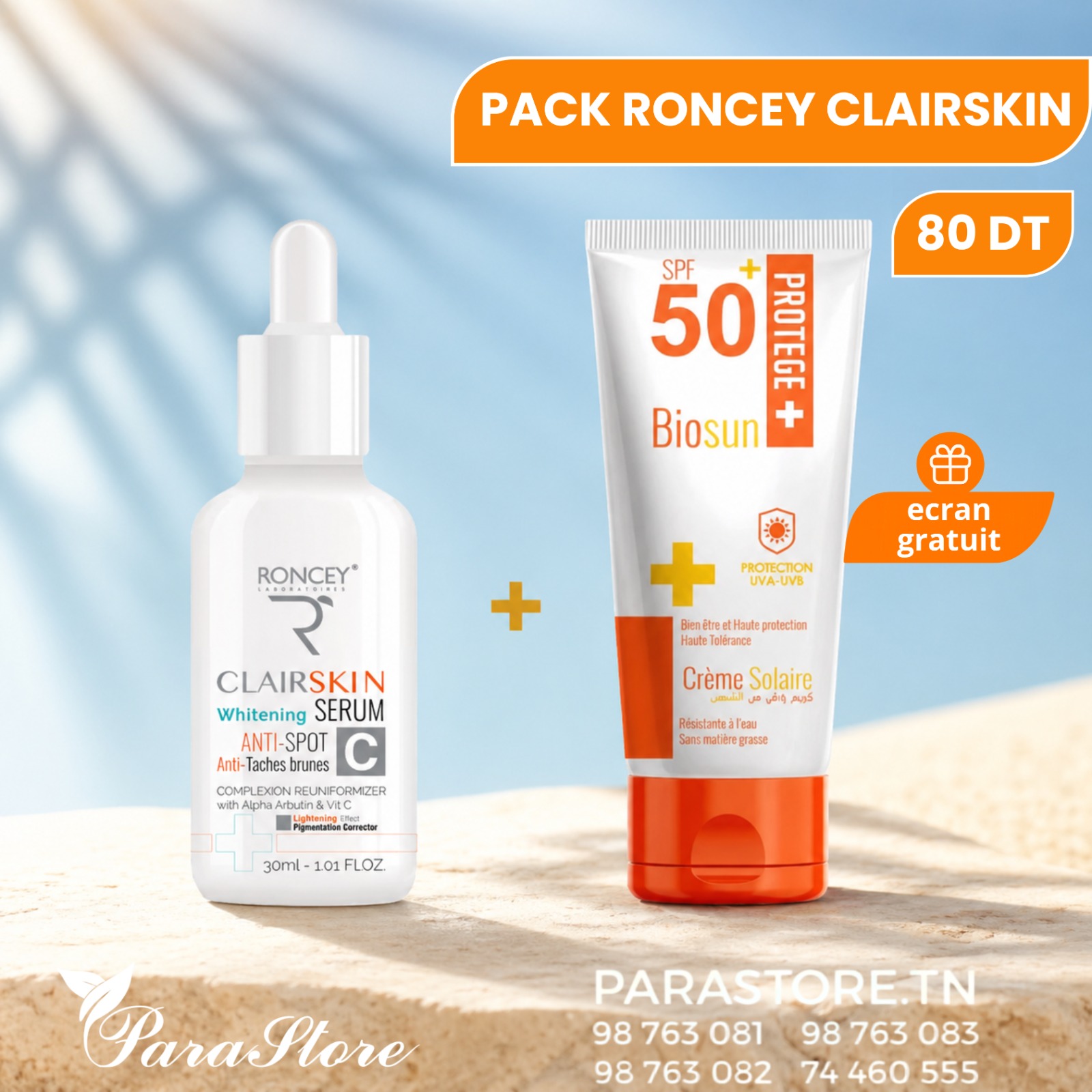 PACK RONCEY CLAIRSKIN SERUM + ÉCRAN GRATUIT