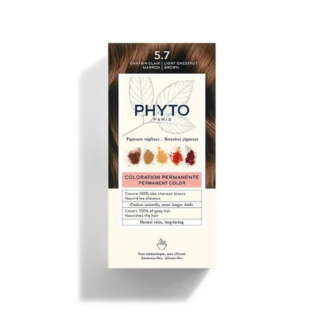 PHYTO PHYTOCOLOR COULEUR SOIN 5.7 CHATAIN CLAIR MARRON, 1 KIT