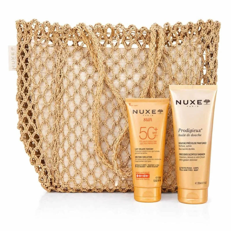 Nuxe Lait Solaire Fondant Spf50+ 150 ml+huile De Douche 200 ml (offert)+sac De