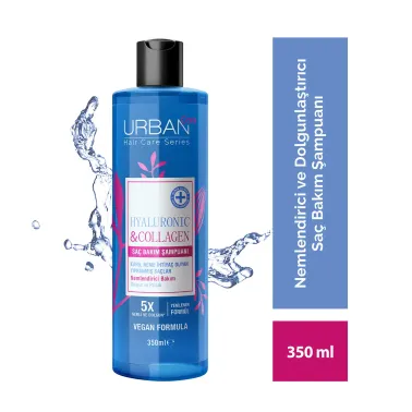 URBAN CARE SHAMPOOING VOLUMISANT EXTRA À L’ACIDE HYALURONIQUE ET AU COLLAGÈNE – 350 ML VEGAN