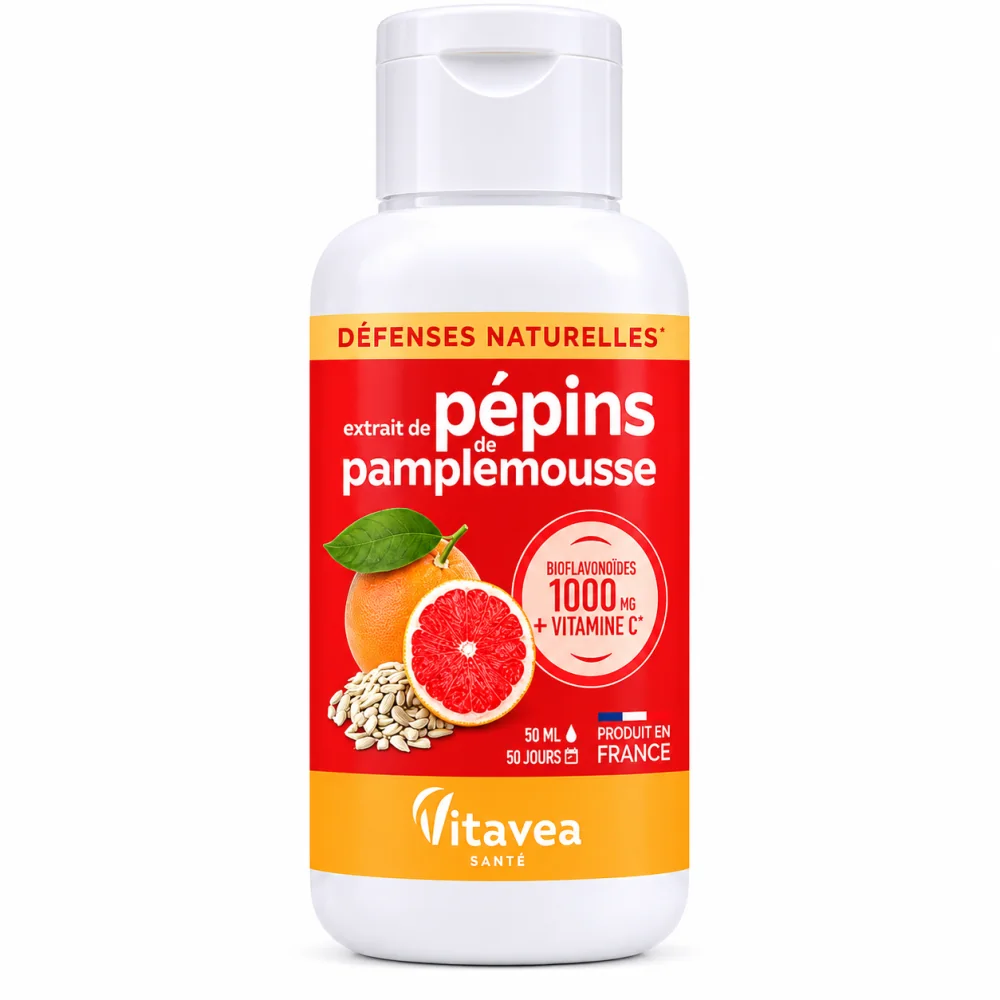 Vitavea Extrait de Pépins de Pamplemousse Solution Buvable Flacon de 50 ml