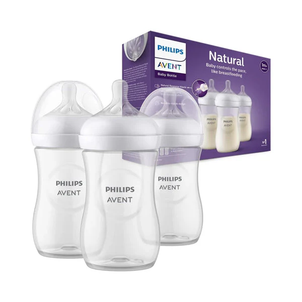 Philips Avent Natural Baby, lot de 3 biberons de 260 ml