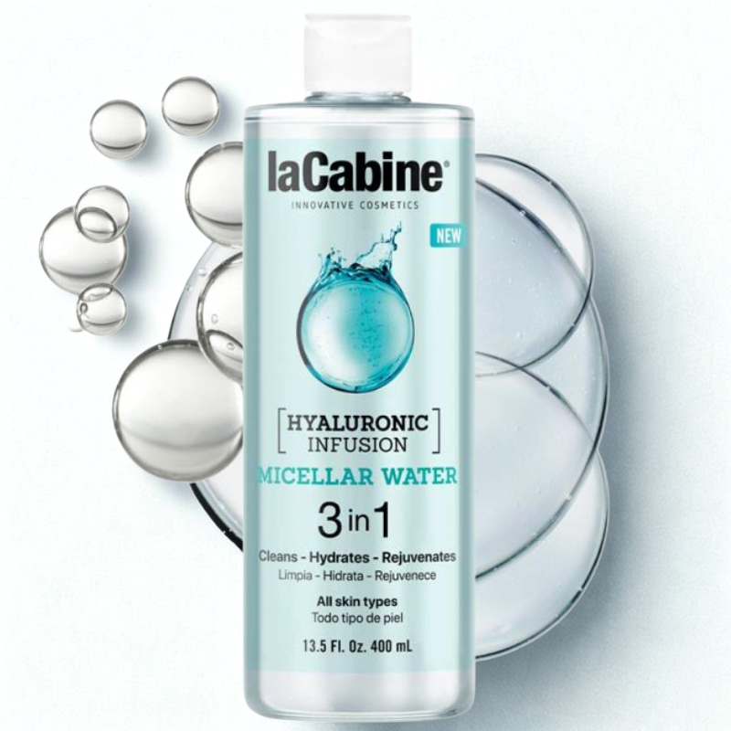 LACABINE - EAU MICELLAIRE 3 EN 1 HYALURONIC INFUSION TOUS TYPES DE PEAUX 400 ML
