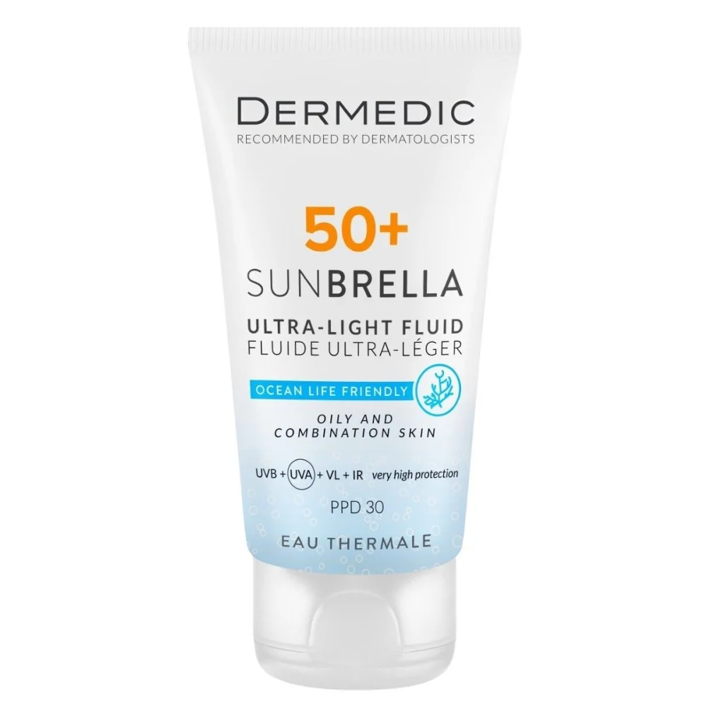 DERMEDIC SUNBRELLA FLUIDE SPF50+ PEAUX MIXTES A GRASSES