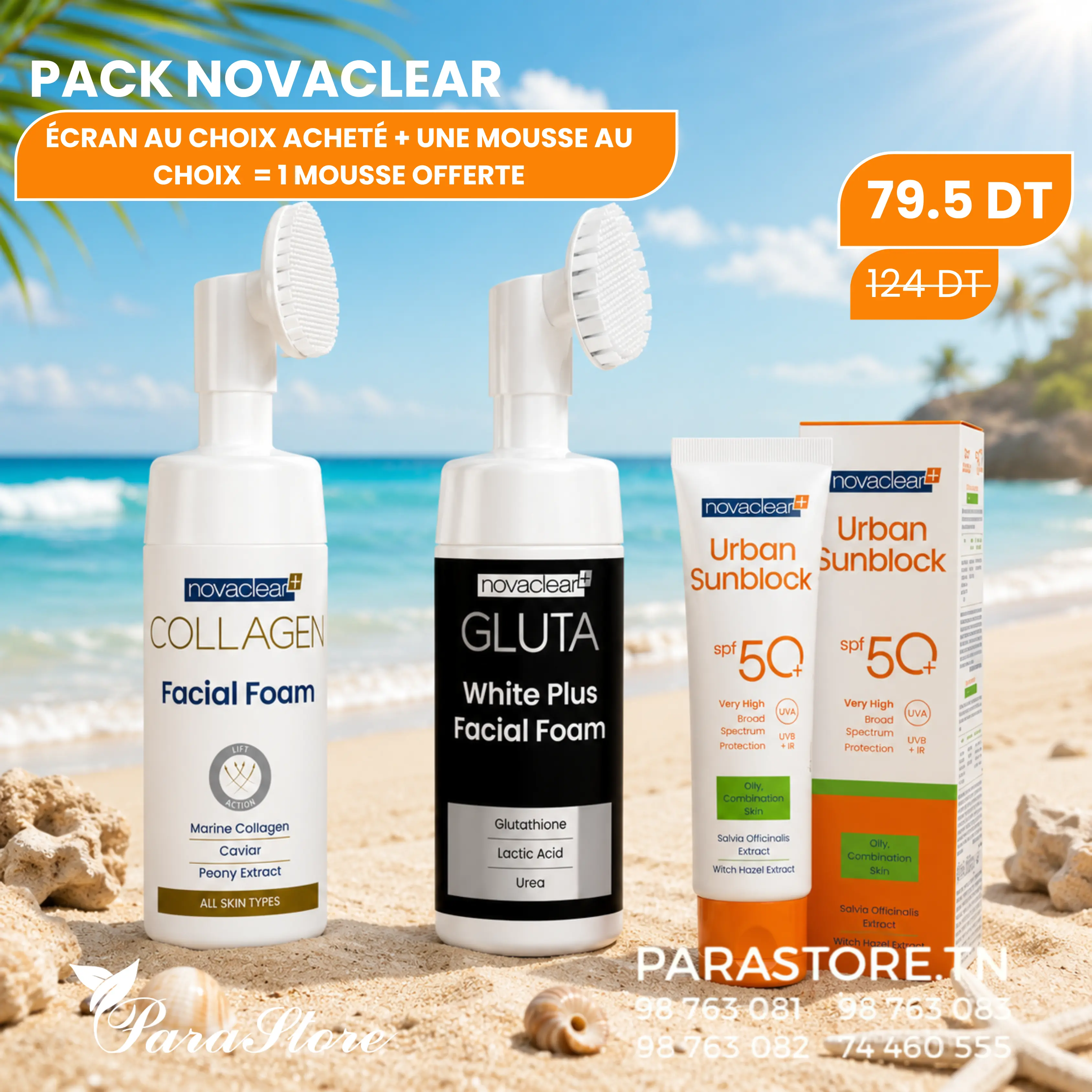 PACK NOVACLEAR ÉCRAN AU CHOIX ACHETÉ + UNE MOUSSE AU CHOIX = UNE MOUSSE OFFERTE