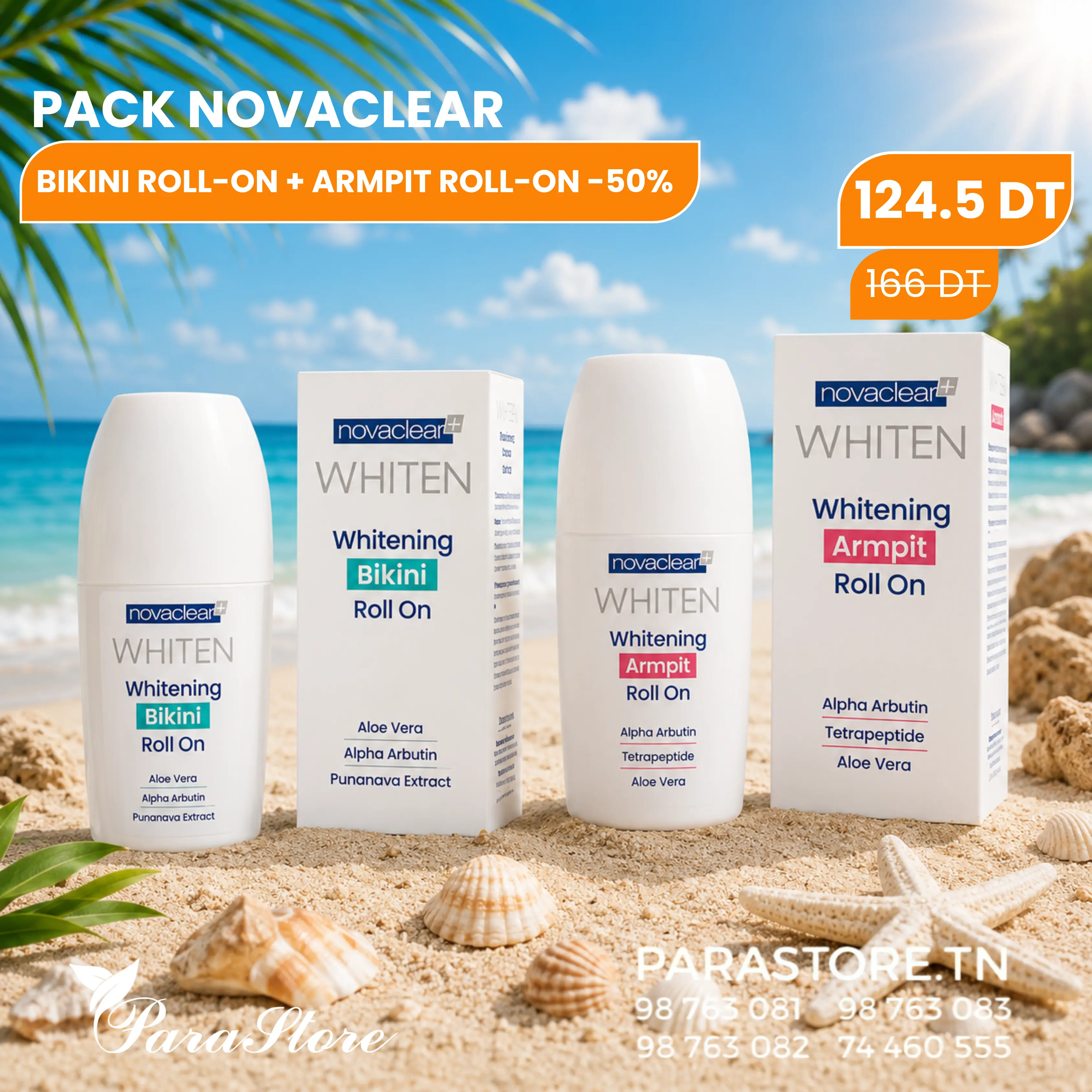 PACK NOVACLEAR BIKINI ROLL-ON + ARMPIT ROLL-ON À -50 %