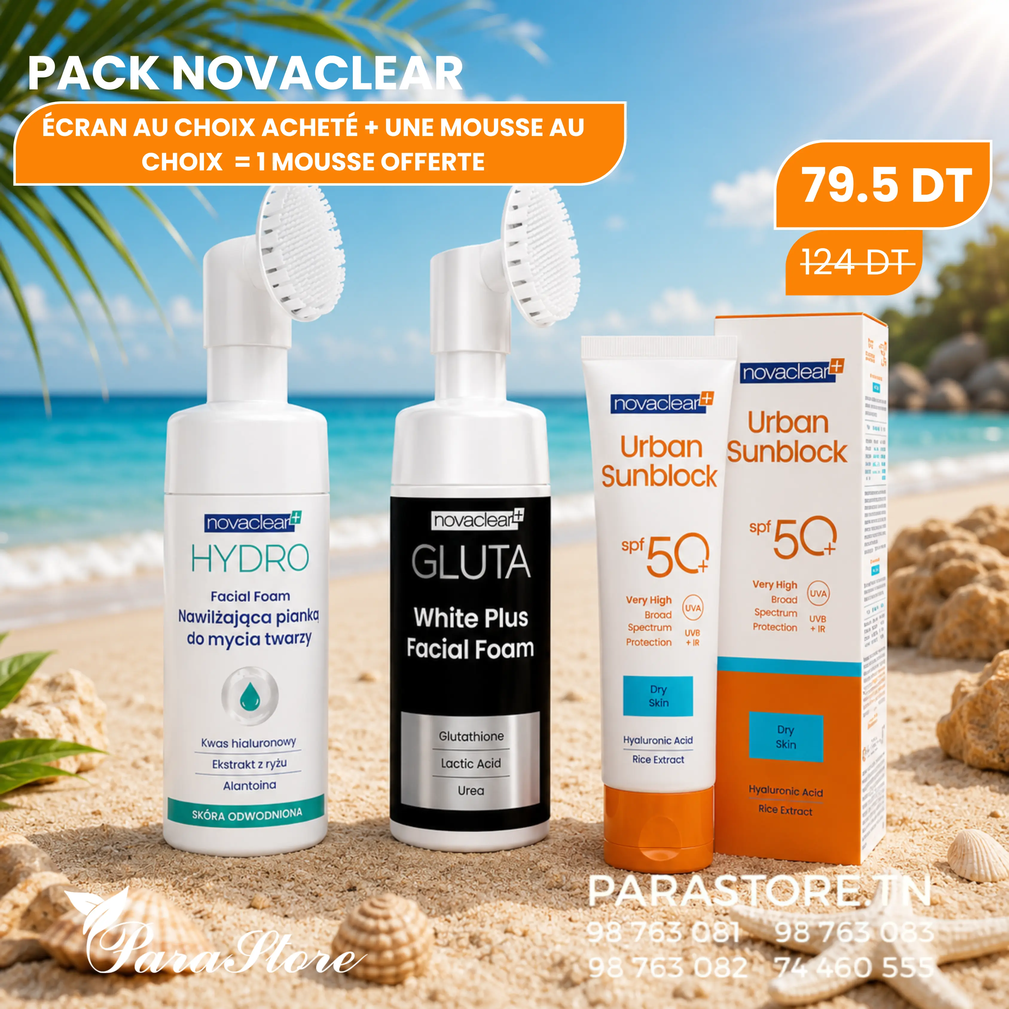 PACK NOVACLEAR 2 ÉCRAN AU CHOIX ACHETÉ + UNE MOUSSE AU CHOIX = 1 MOUSSE OFFERTE