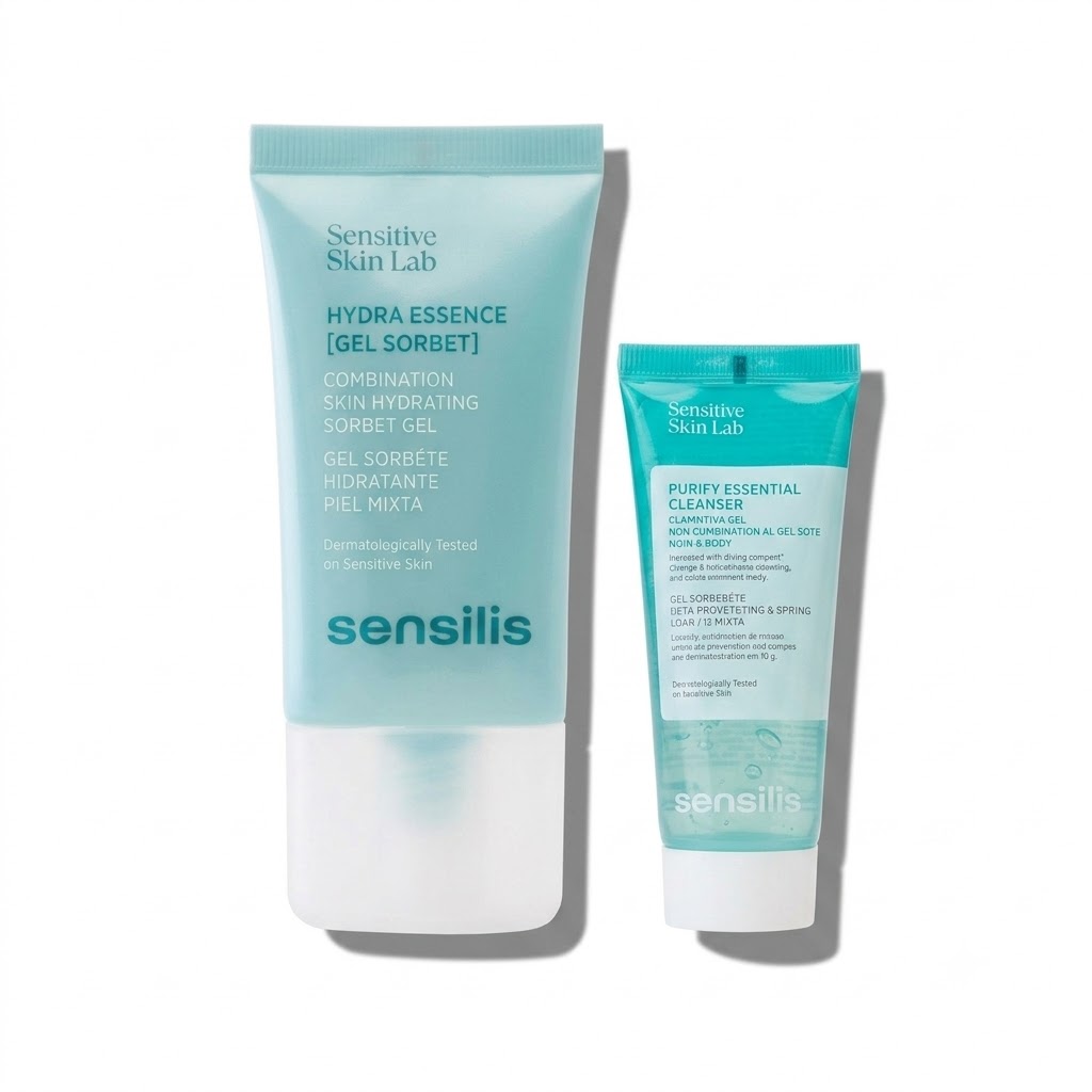 SENSILIS PACK HYDRA ESSENCE SORBET GEL 40ML+ SENSILIS PURIFY ESSENTIAL CLEANSER GEL NETTOYANT 50ML (OFFERT)