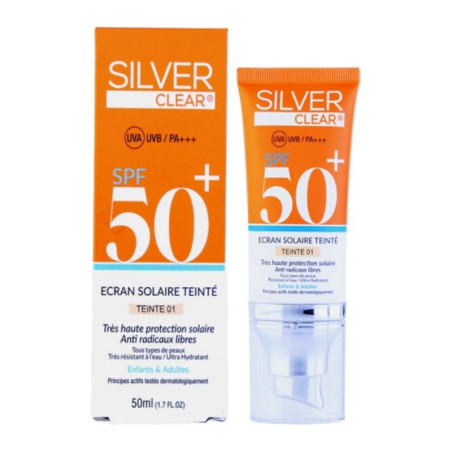 SILVER CLEAR ECRAN SOLAIRE TEINTÉ BEIGE ECLAT 50 ML