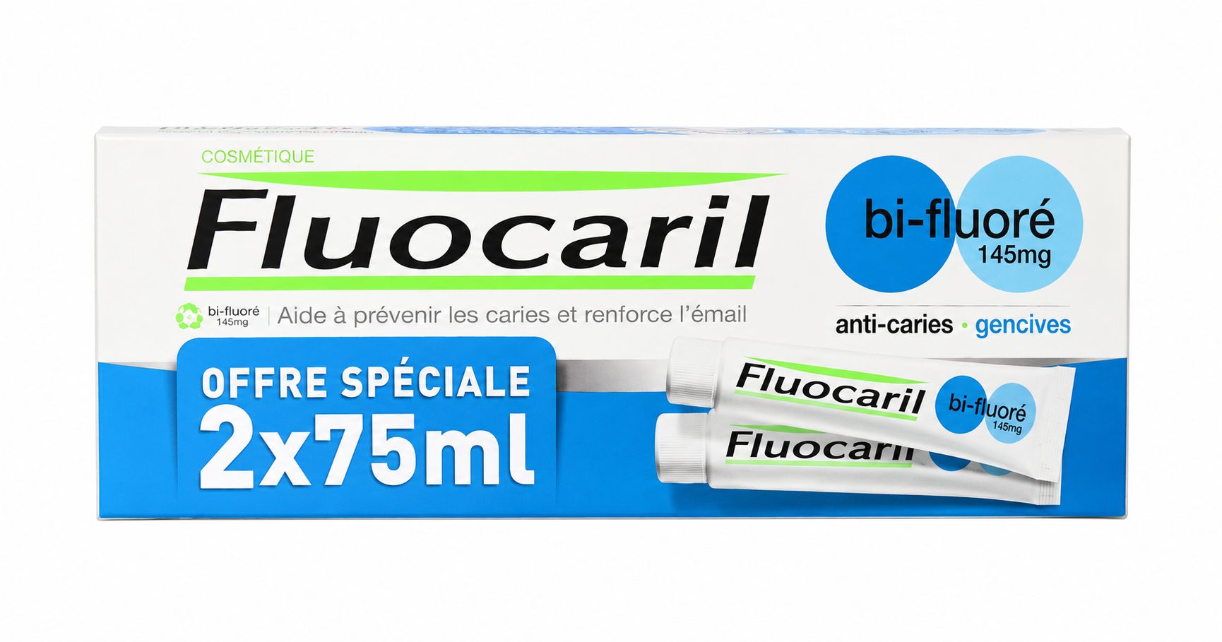 FLUOCARIL DENTIFRICE BI-FLUORE GENCIVES 145MG 2*75ML