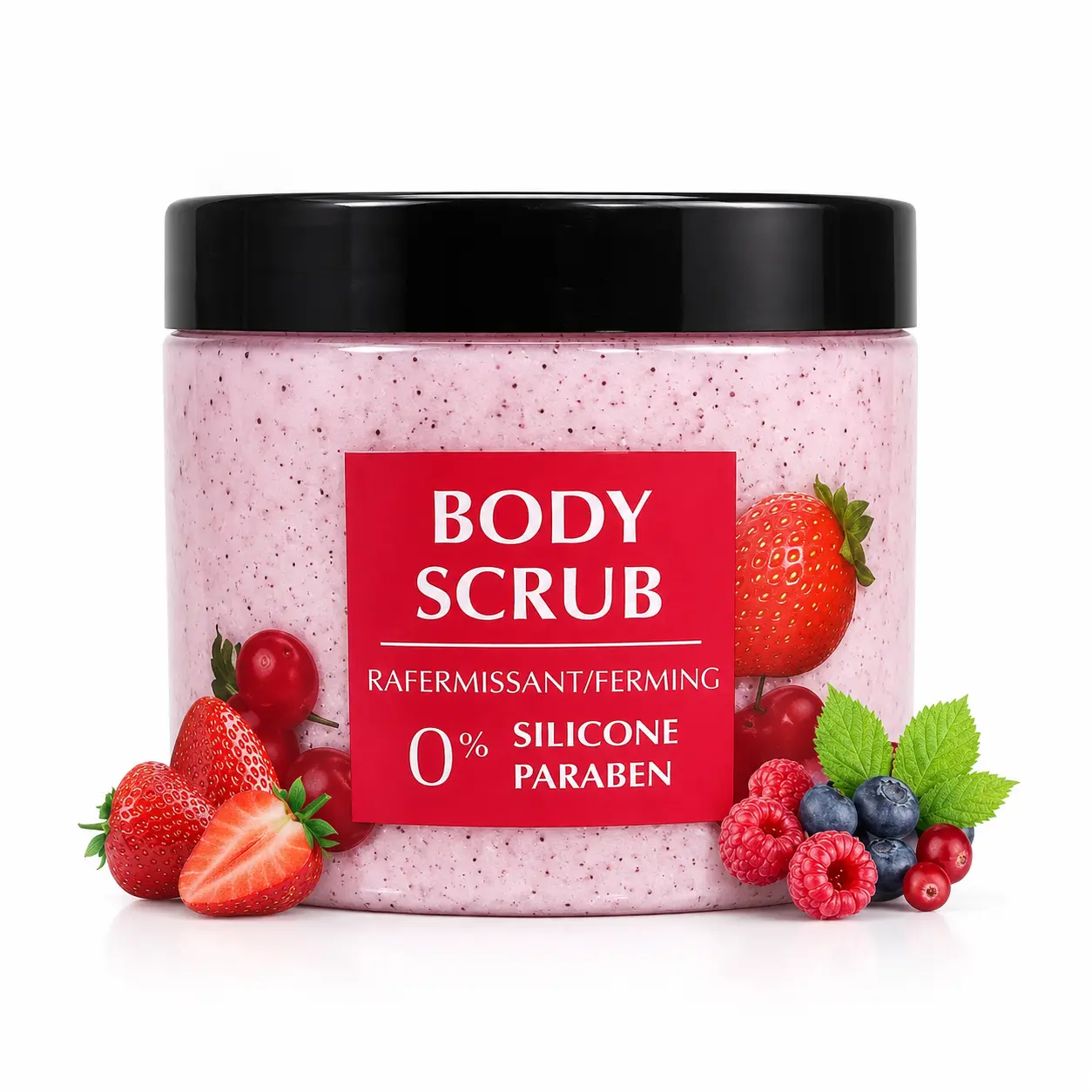ASTUS GOMMAGE CORPOREL RAFFERMISSANT FRUITS ROUGES 250ML