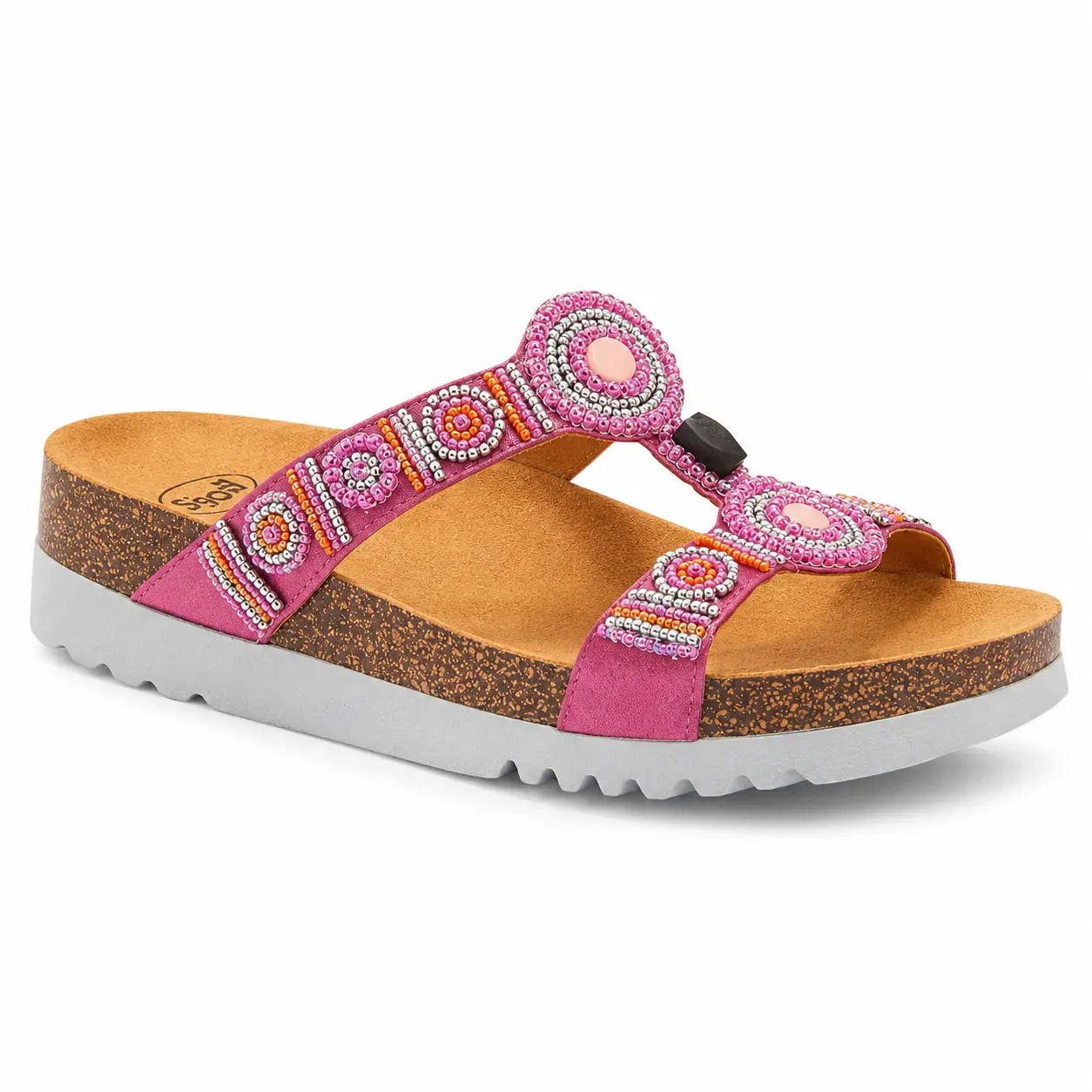 SCHOLL NEW BOGOTA WEDGE FUCHSIA/SILVER