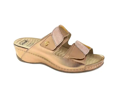 SCHOLL NIVES 2 STRAPS LIGHT GOLD