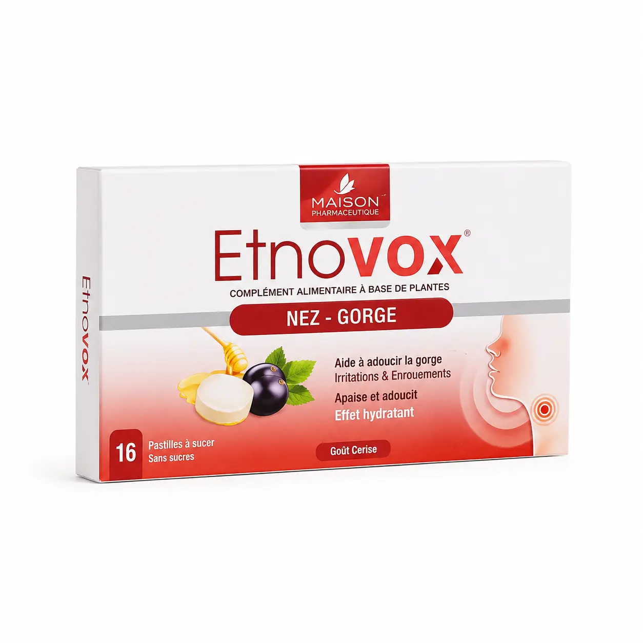 ETNOVOX MAUX DE GORGE CASSIS 16 COMPRIMES