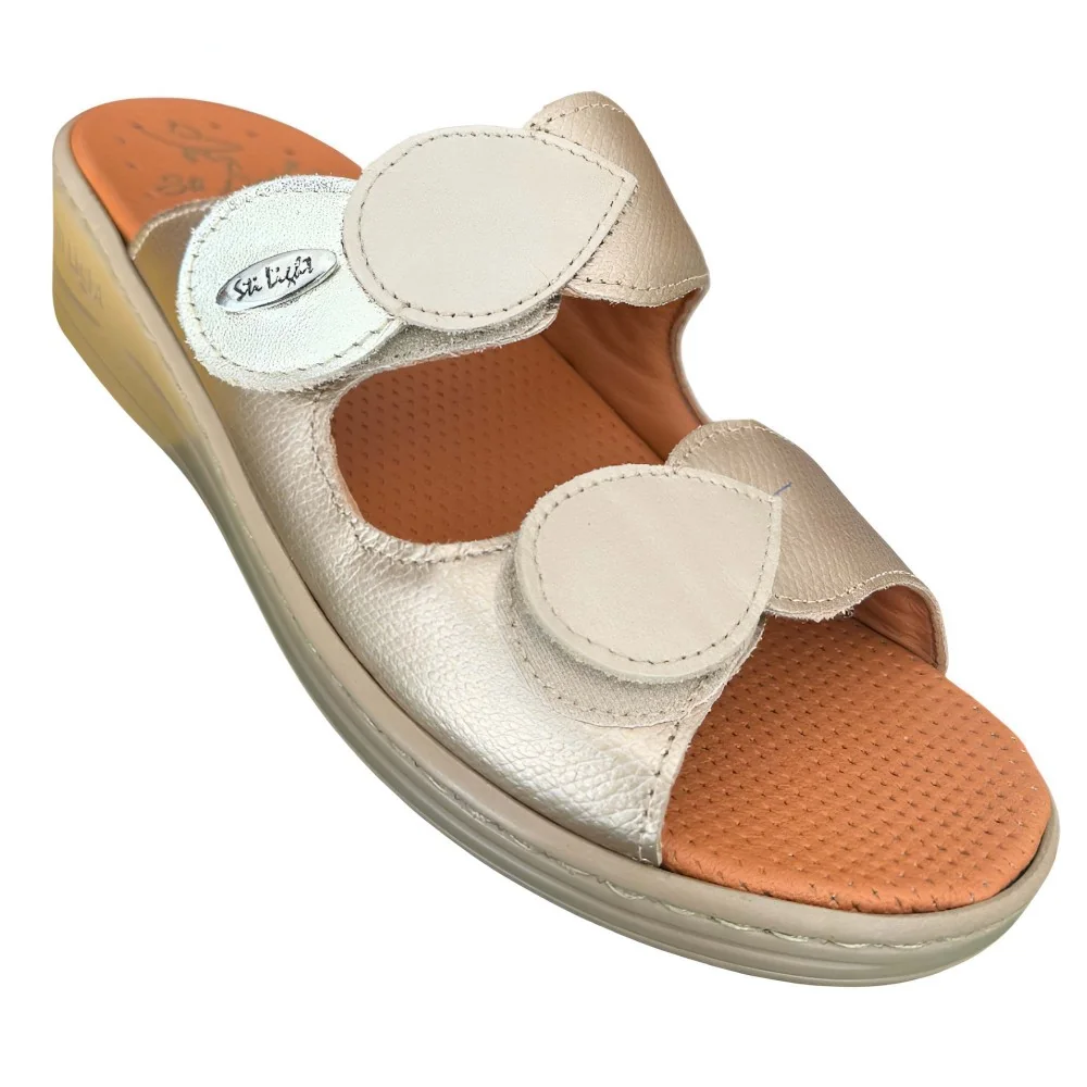 STI LIGHT - CLAQUETTES ORTHOPEDIQUES DORÉES AVEC ATTACHES