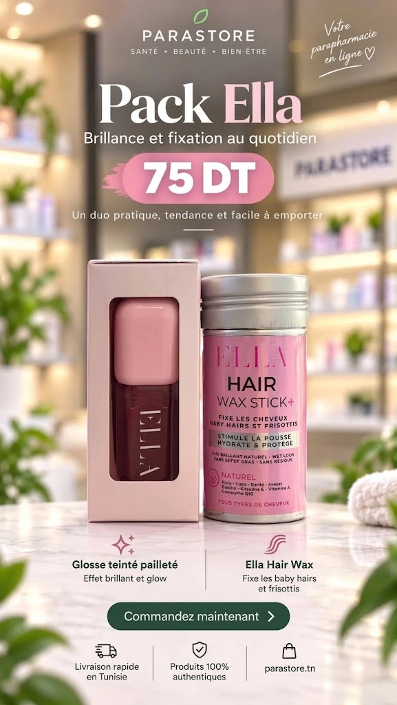 Pack Ella – Gloss Teinté Pailleté & Stick Cire Cheveux