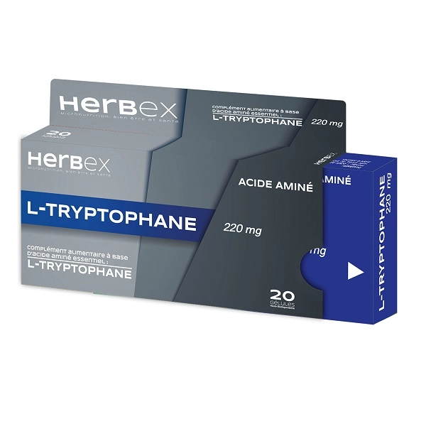 COMPLEMENT ALIMENTAIRE HERBEX L-TRYPTOPHANE 220MG 20 GELULES