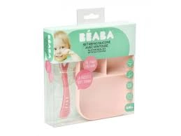 BEABA SET REPAS SIL 2P COMPART-PINK