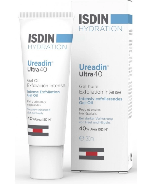 isdin hydration ureadin ultra 40 gel huile exfoliation intense 30ml